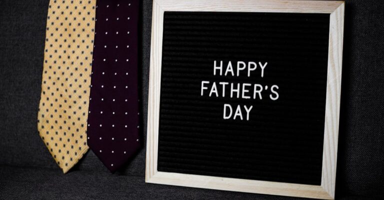 Celebrate Father's Day with classic neckties and a heartfelt message.